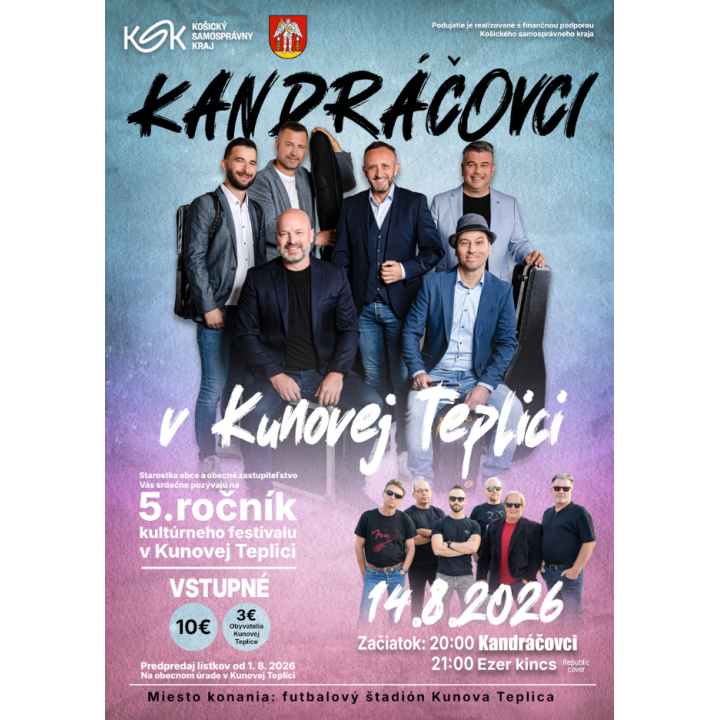Menšia fotka pre článok 5. ročník kultúrneho festivalu v Kunovej Teplici - vstupenky už v predaji
